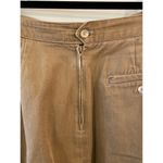 Ruff Hewn Vintage Size 8 A-Line Khaki Pleated Skirt Tan 100% Cotton Made in USA Photo 6