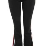 Topshop Jean Jamie Flare Moto Black Denim High Waist Side Stripe Size:26 Photo 0