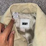DKNY  Classic Beige Suede Blazer Jacket Womens Size Medium Button Front Pockets Photo 8