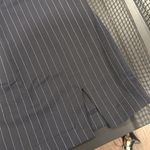 Elodie  Navy White Pinstripe Strappy Mini Dress with Slit Photo 2