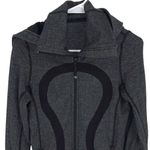 Lululemon Athletica Womens Stride Heather Herringbone Hooded Jacket Black Size 4 Photo 2