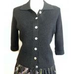 Women’s Black Button Down Cardigan XS Black Photo 0