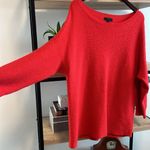 J.Crew Bright Orange Red Wool Blend Dolman Sleeve Sweater Style #E1382, XL Photo 2