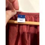 Old Navy Midi Length Red Dress Cinched Waist Cut Out Sleeve Pockets Size Large Photo 1