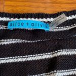 Alice + Olivia  Black White Striped Long Sleeve Photo 1