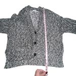 Frame  Oversized Marled Chunky Knit Cardigan Size Large Gray Black Sweater Button Photo 7