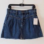 Free People Brand New Sidecar Denim Mini Skirt Photo 3