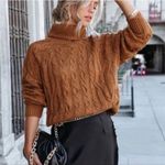 Skylar Rose [] VICI Once Upon A Fall Chunky Cable Knit Turtleneck Sweater NWT XL Photo 1