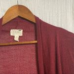 LA Hearts Cardigan Womens Small Open Burgundy with Fringe Small Photo 4