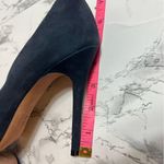 JEAN MICHEL CAZABAT Eris Black Suede Lizard Pointed Cap Toe Pump Heels Sz 40 Blue Photo 4