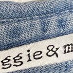 Vintage Maggie & Max Denim Chambray Button Down Blouse Top Size XL embroidered Photo 3