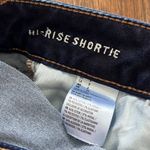 American Eagle Hi-Rise Shortie Dark Denim Shorts Stretch 8 Photo 3