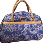 Liz Claiborne NWOT Y2K  Purple Paisley Travel Rolling Duffle Bag Photo 0