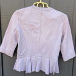My Tribe Womens 100% genuine Leather Peplum Zip Pastel Pink Jacket Size small Photo 1