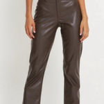 Motel Rocks  Chocolate Brown Faux Leather Pants Photo 0