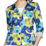 Joan Rivers vibrant floral three button blazer size 12 Purple Photo 0