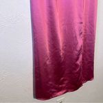 Gianni Bini  GB Short Sleeve Sateen Ruched Front  Dress Size Large Pink  NWT Photo 8