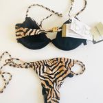 VIX Paulahermanny tiger stripe 2 piece bikini swimsuit Tan Size M Photo 10