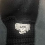 Aerie Black Fitted Cropped Waffle Knit Mock Neck Long Sleeve Top – Size Small Photo 4