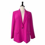 Vince Camuto  Women’s XXL Fuchsia Pink Stretch Blazer One Button Notch Lapel Photo 15