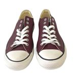 Converse  Chuck Taylor OX Unisex Burgundy Leather Lace Up Sneakers Shoes M-9 W-11 Photo 1