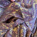 Vintage Escada Silk Blouse Margaretha Ley Top Paisley Print Size 38 Button Front Purple Photo 8