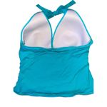 La Blanca  Womens Island Goddess Halter Tankini Top size 16 turquoise Photo 1