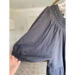 Old Navy  Midi Dress Charcoal Gray Cottagecore Boho Embroidered Tier Prairie XXL Photo 3