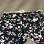 Lane Bryant  The Allie Navy Blue Multicolor Floral Ruffle Cropped Pants Sz 14‎ Photo 10