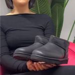 UGG  Leather Ultra Mini Boots Black Photo 0