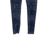 Allfenix Leggings Snakeskin Python Print 7/8 Length Navy Blue Black Size Small Photo 4