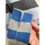 Akris  Bergdorf Goodman Reversible Longline Cardigan Striped Sz 6 Flaw Gray Blue Photo 6
