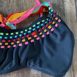 SO  Multicolor Strappy Ribbon Back Bikini Top Size Medium Photo 1