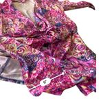 Lilly Pulitzer Karlie Pink Tropics Sun Drenched Jersey Wrap Romper Size LARGE Photo 7