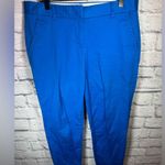 J.Crew  City Fit Womens Size 6 Flat Front Skimmer Ankle Khaki Pants in Blue 37033 Photo 0