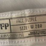 Free People Women's White Skinny Jeans Size 28 Ripped Distressed Denim Photo 1