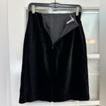Laura Ashley Vintage Black Velvet A-Line Skirt Classic Career Holiday Size 10 M Photo 3