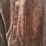 NWT Monrow Neptune Navy with stripe Brown Velour full zip jacket Size Small Blue Photo 1