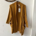 Pact  Mustard Yellow Chai Heather Brooklyn Cardigan XS NWT Photo 3