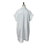 J.Crew Dress Collared V-neck Shirtdress Cuffed White Soft Gauze Women’s Size XL Photo 3