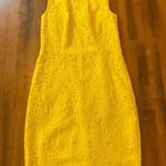 Talbots RSVP by  dress NWT size 4 yellow leaf lace eyelet cutout overlay … Photo 0