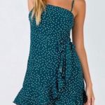 Princess Polly Caesura green polka dot wrap dress Photo 0