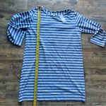 Free Assembly Womens Blue/White Boatneck Mini Stripes Long Sleeve Dress Sz M NWT Blue Size M Photo 3