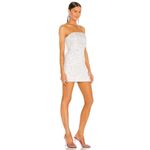 retrofete Cassandra Strapless Mini Dress Silver White Womens Size Medium Photo 1