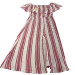 Elan  Dress Womens 3X Red White Striped Off Shoulder Maxi Boho Summer Cotton‎ Photo 1