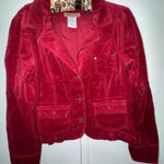 Paris Blues  Y2K 90s red corduroy short jacket medium Photo 0