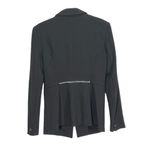 White House | Black Market Black Tailored Blazer Sz 4 Faux Leather Trim Office Photo 1