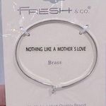 Fresh & Co “Nothing Like A Mother’s Love” Silver Plated Brass Bangle Bracelet Photo 0