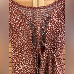 Altar'd State  Size XS short poof sleeve tie back babydoll dress Rust Photo 4