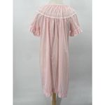 Vintage Nightgown Embroidered Neck Ruffled Short Sleeves Mini Pink Womens Medium Photo 8
